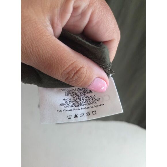 Cozy Earth Women Olive Green Bamboo Short Sleeve T-Shirt size XXL - Picture 7 of 7